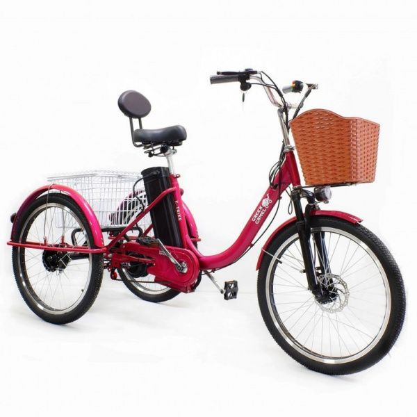 Электровелосипед GreenCamel Трайк-B (R24 500W 48V 20Ah) красный
